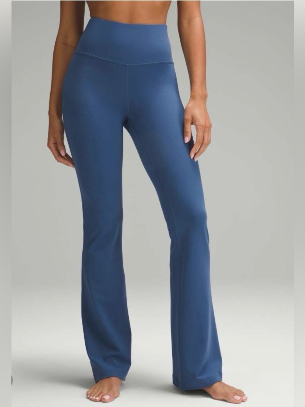 lululemon athletica High-Waist Slate Blue Flare Leggings size 0